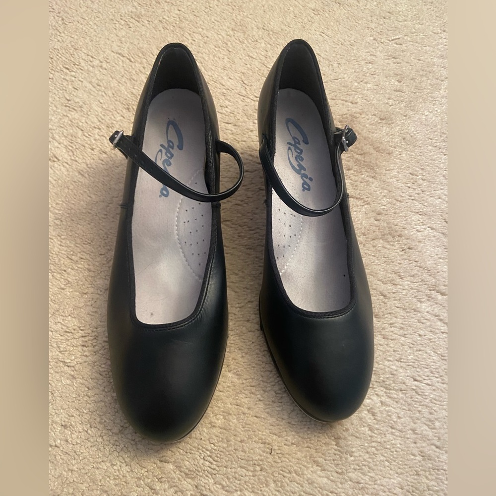 Capezio Black Tap Character Shoes Size 7